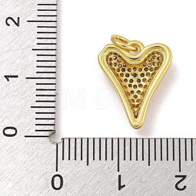 Rack Plating Brass Micro Pave Cubic Zirconia Pendants KK-I718-19B-G-1