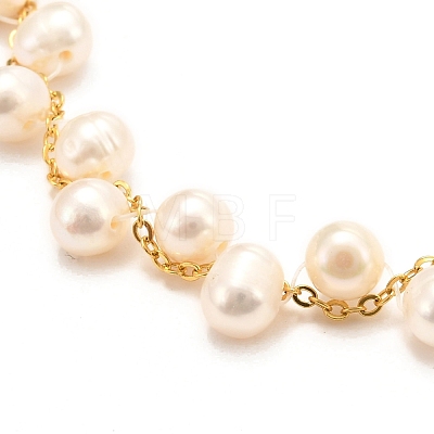 Natural Fresh Water Pearl Beaded Necklaces NJEW-D294-02G-1