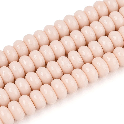 Opaque Spray Painted Glass Beads GLAA-ZX008-4mm-18H-1