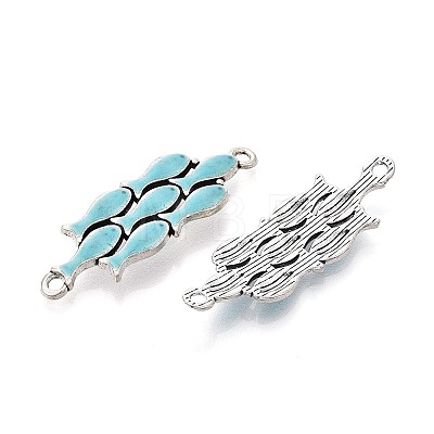 Alloy Enamel Connector Charms TIBE-N016-09AS-02-1