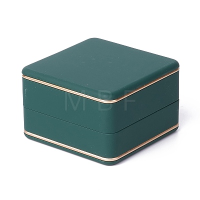 Square Plastic Jewelry Ring Boxes OBOX-F005-03B-1