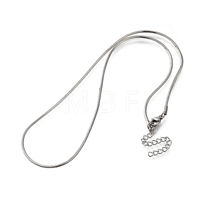 1.5MM 304 Stainless Steel Snake Chain Necklaces for Women Men LS-STAS-V011-04C-P-1
