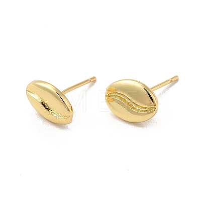 Rack Plating Brass Stud Earring for Women EJEW-C057-12G-1