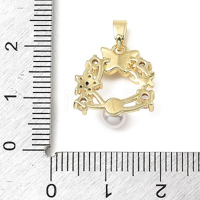 Brass Micro Pave Colorful Cubic Zirconia Pendants KK-E804-11G-1