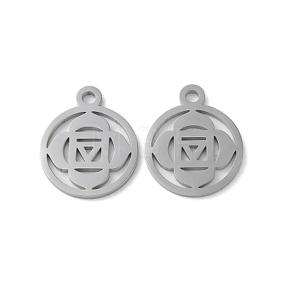 Non-Tarnish Chakra 304 Stainless Steel Charms STAS-F300-04P-1