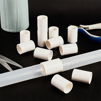 PVC Plastic Water Pipe Straight Connectors FIND-WH0137-15A-02-1