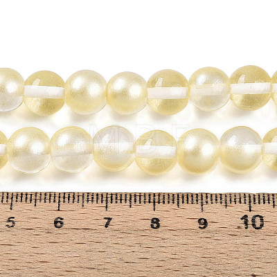 Baking Paint Transparent Glass Beads X1-DGLA-N011-10mm-02-1