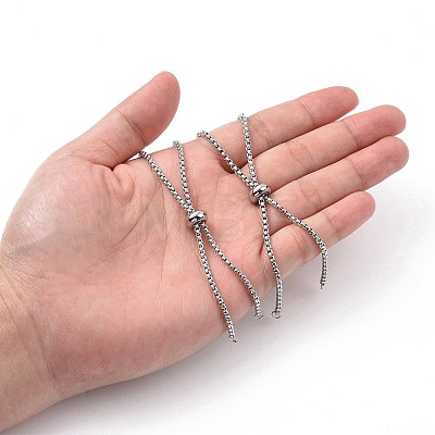 Tarnish Resistant Adjustable 304 Stainless Steel Slider Bracelets Making LS-STAS-T050-030P-1