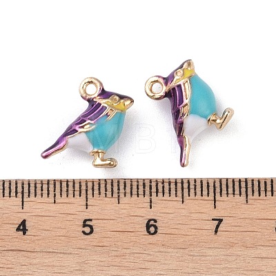 Alloy Enamel Pendants ENAM-R149-08B-G-1