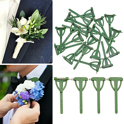 20Pcs Iron & Plastic Brooch Findings JEWB-SC0001-97-1