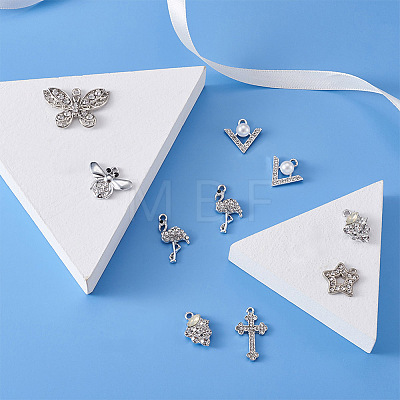 Alloy Rhinestone Pendants RB-TA0001-04-1