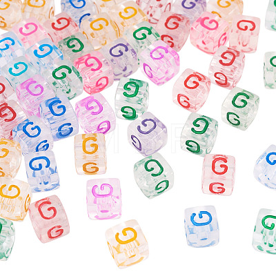 50Pcs Acrylic European Beads MACR-TADJ0001-13G-1