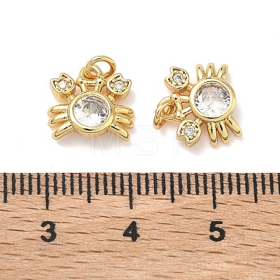 Brass Micro Pave Cubic Zirconia Pendants KK-A291-11C-G-1