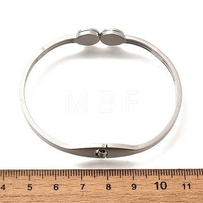 304 Stainless Steel Hinged Enamel Bangles for Women BJEW-F474-44P-1