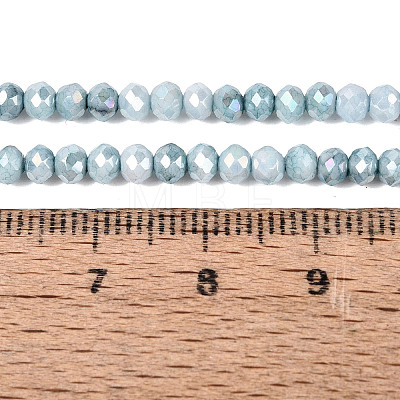 Anti-Tarnish Electroplate Rondelle Glass Beads Strands EGLA-T021-3mm-17-03-1