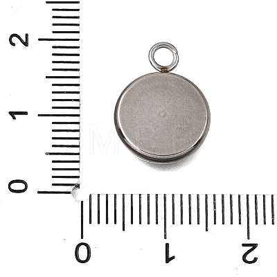304 Stainless Steel Pendant Cabochon Settings STAS-F365-02D-P-1