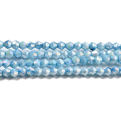 Opaque Baking Painted Glass Beads Strands DGLA-F002-01E-1