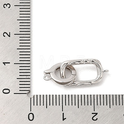 Rhodium Plated 925 Sterling Silver Fold Over Clasps STER-G038-07P-1