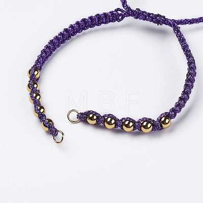 Polyester DIY Braided Bracelet Making MAK-K018-B-1