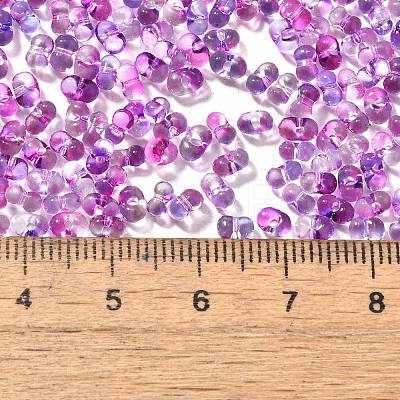 Transparent Baking Paint Glass Seed Beads SEED-A033-06A-17-1