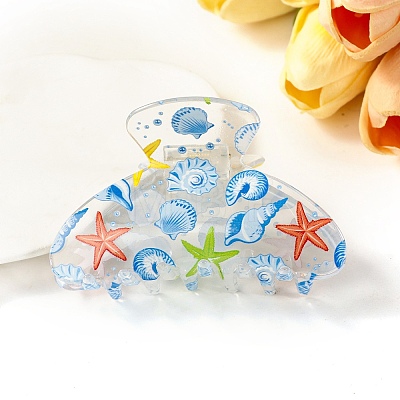 Transparent PVC Claw Hair Clips PW-WGF0C26-01-1