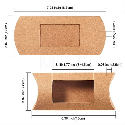 Kraft Paper Pillow Candy Box CON-CJ0001-11B-1