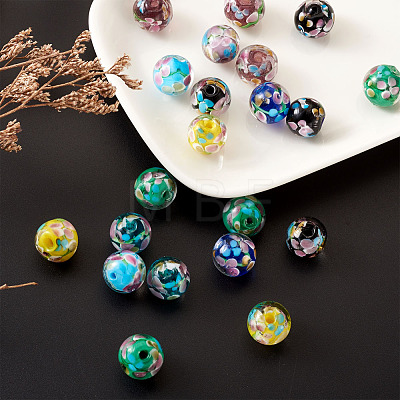 Handmade Lampwork Beads Strands LAMP-CD0001-07-1