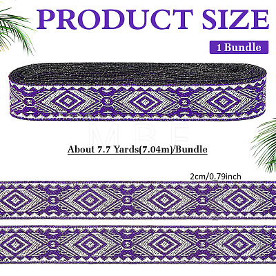 Ethnic Style Embroidery Polyester Ribbons OCOR-WH0109-042B-01-1