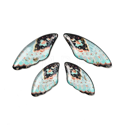 4Pcs 4 Styles Transparent Epoxy Resin Pendants RESI-B032-01B-1