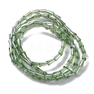 Transparent Electroplate Glass Beads Strands EGLA-H107-02A-PL04-1