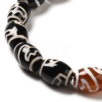 Tibetan Style dZi Beads Strands G-F726-A07-1