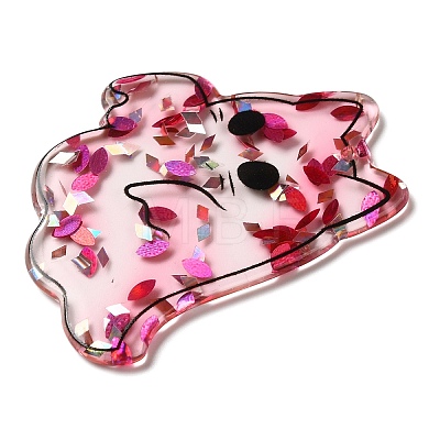 Halloween Double Side Transparent Acrylic Pendants OACR-G041-01C-1