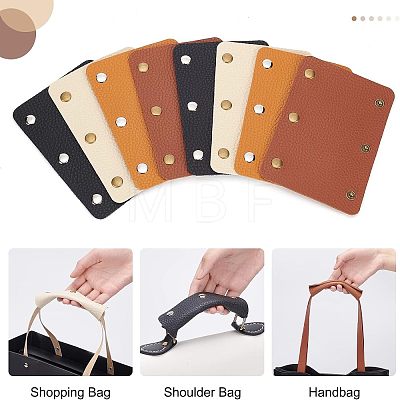 Olycraft 8Pcs 4 Colors PU Leather Luggage Handle Wrap Covers DIY-OC0009-61-1