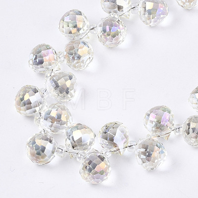 Transparent Glass Beads Strands X-GLAA-T006-14E-1