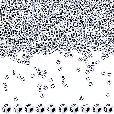 1200Pcs Opaque Acrylic Beads SACR-PA0001-33-1