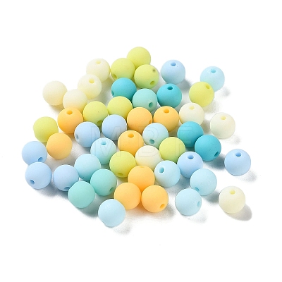 Rubberized Style Imitated Silicone Acrylic Beads X1-MACR-D029-01J-1