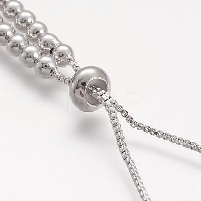 Brass Bead Chain Necklace Making NJEW-F151-01P-1