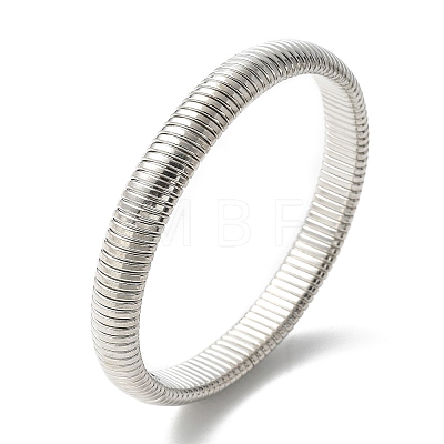 Electrophoresis Iron Bangles for Women BJEW-M057-08P-1