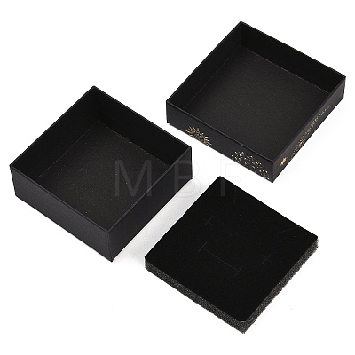 Gold Stamping Planet Cardboard Jewelry Packaging Boxes CON-T002-01C-1