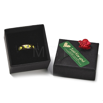 Kraft Paper Gift Boxes with Faux Rose Flower Outside for Ring CON-Z011-01B-01-1