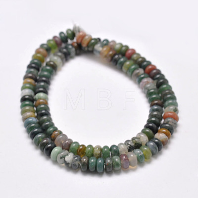 Natural Indian Agate Beads Strands X-G-F349-01-6x4mm-1