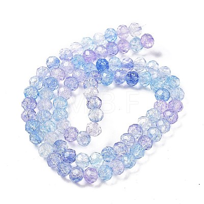 Crack Glass Beads Strands GLAA-M049-01H-1