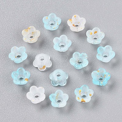 Frosted Transparent Acrylic Beads OACR-N137-72I-1