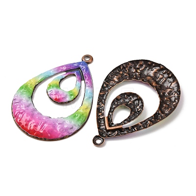 Rainbow Color Printed Iron Pendants RN-CBA3547-03D-1