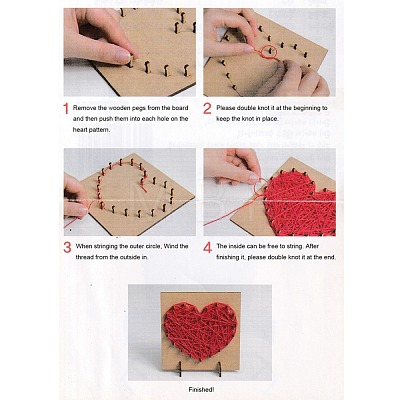 Christmas Themed DIY Nail String Art Kit for Adults DIY-P014-D01-1