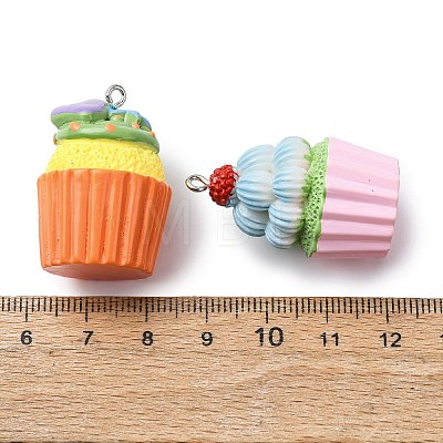 Opaque Resin Pendants X-RESI-K049-03-1