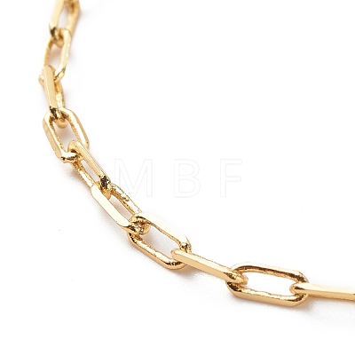 2Pcs 2 Style Brass Paperclip Chains & 304 Stainless Steel Satellite Chains Bracelets Set BJEW-JB08620-01-1