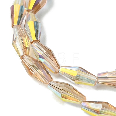 Transparent Electroplate Glass Beads Strands GLAA-K064-05A-AB04-1