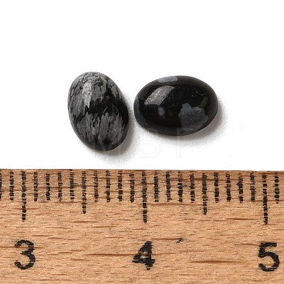 Natural Snowflake Obsidian Cabochons G-F605E-16B-1