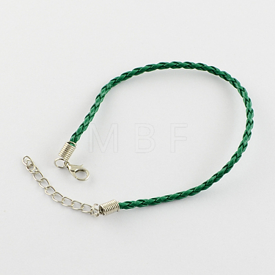 Trendy Braided Imitation Leather Bracelet Making BJEW-S076-012-1